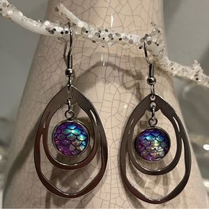 Silver Mermaid Dangle Earrings